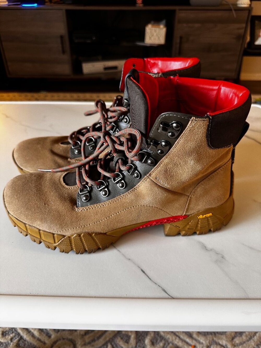 Coach City Hiker Hybrid Tan Brown 9.5 Boots - Gucci Versace Timberland Chukka - Picture 2 of 6
